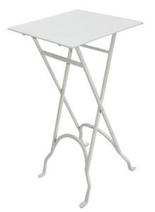 SQUARE IRON SIDE TABLE WHITE
