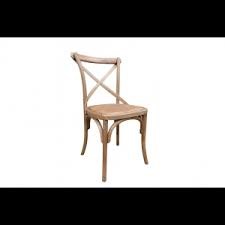 SAVOY (CROSS) OAK CHAIR W/METAL STRAPS