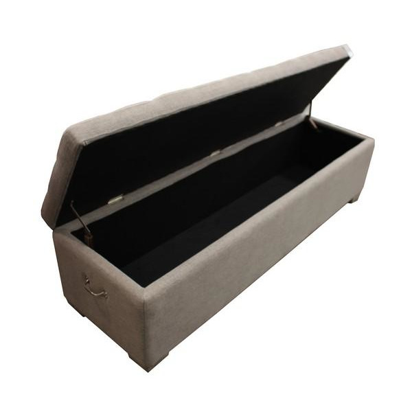 LAMBTON LINEN OTTOMAN BLANKET BOX 