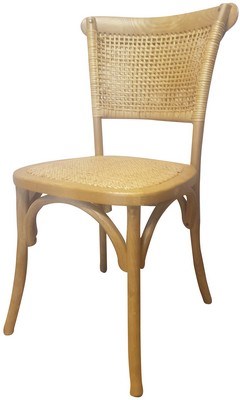 RATTAN WEAVE DINING CHAIR OAK