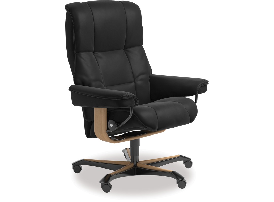Stressless Mayfair Home Office Chair, Black Leather Office Chairs