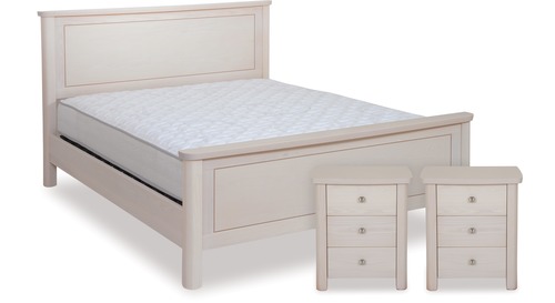 Cardrona King Slat Bed Bedsides Danske Mobler Nz Made Cardrona King Slat Bed Bedsides, Whitewash Bedroom Furniture Nz